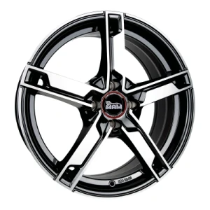 MAM Wheels W4 Black Front Polish 7x17 ET 35 5/100 Alufelge Schwarz