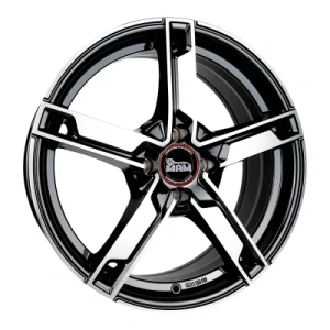 MAM Wheels W4 Black Front Polish 7x17 ET 35 4/100 Alufelge Schwarz