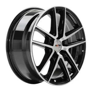 Platin P73 Diamond Black Front Polished 7x17 ET 45.1 5/112 Alufelge Schwarz