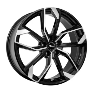 RC Design Rc34 Black Gloss Fully Polished 7x18 ET 40 5X114.3 Alufelge Schwarz