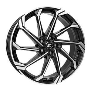RC Design Rc36 Black Gloss Fully Polished 8x19 ET 45 5/112 Alufelge Schwarz