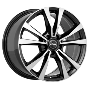Rial M12 Diamond Black Front Polished 8x18 ET 38 5/112 Alufelge Schwarz