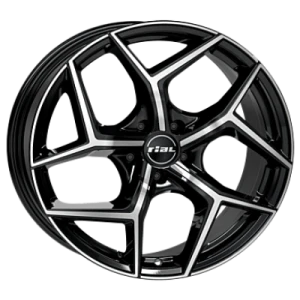 Rial Salento Diamond Black Front Polished 8x18 ET 45 5/112 Alufelge Schwarz