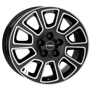 Rial Transporter 2 Diamond Black Front Polished 6x15 ET 30 5/112 Alufelge Schwarz