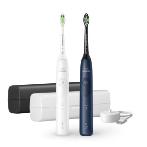 Philips Sonicare 5500 Series Genopladelig Sonisk Tandbørste Hvid & Marineblå 1 stk