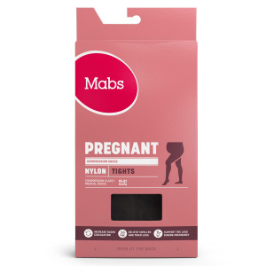 Mabs Nylon Tights Pregnant Sort Small Medicinsk udstyr 1 par