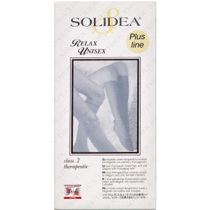Solidea Knæstrømpe Relax Unisex Sort XX-Large Medicinsk udstyr 1 stk