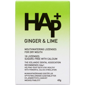 HAp+ Ingefær & Lime Medicinsk udstyr 18 stk