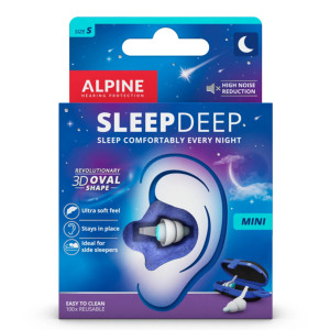 Alpine SleepDeep Mini Ørepropper, Str. S 1 par