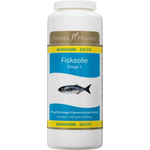 Fitness Pharma Fiskeolie 1000mg Kosttilskud 200 stk