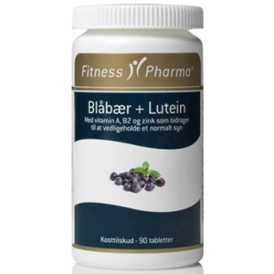 Fitness Pharma Blåbær + Lutein Kosttilskud 90 stk