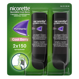 Nicorette Quickmist Cool Berry 1 mg/dosis 300 dosis Mundhulespray, opløsning