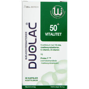 Duolac 50+ Vitalitet Kosttilskud 60 stk