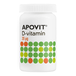 Apovit D3-vitamin 20 mikg Kosttilskud 200 stk