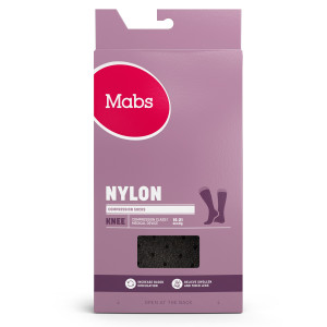 Mabs Nylon Knee Design Black Medium Medicinsk udstyr 1 par