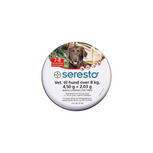 Orifarm Seresto Vet. t. hund over 8 kg 4,50 g+2,03 g 1 stk Halsbånd