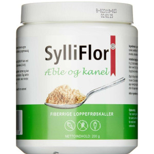 SylliFlor Loppefrøskaller Æble og Kanel Kosttilskud 200 g