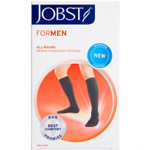 Jobst For Men Sort Kompressionsstrømpe str. XL Medicinsk udstyr 1 par