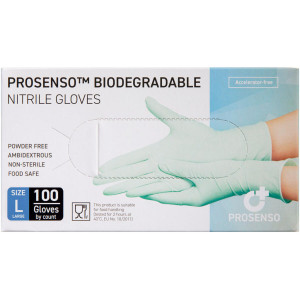 Prosenso Bionedbrydelig Nitrilhandske Large Medicinsk udstyr 100 stk