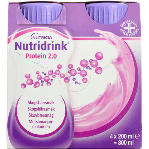 Nutridrink Protein 2.0 Skovbær 4 x 200 ml
