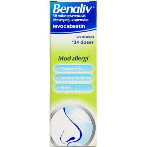 Mcneil denmark Benaliv 50 mikrogram/dosis 134 dosis Næsespray, suspension