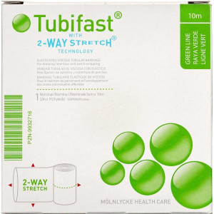 Tubifast 2-way stretch grøn Medicinsk udstyr 5 cmxm