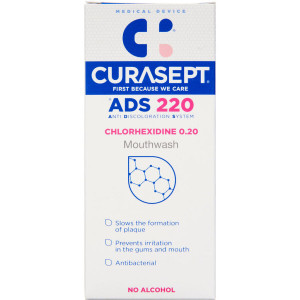 Curasept ADS 220 Mundskyl 0,20% CHX Medicinsk udstyr 200 ml