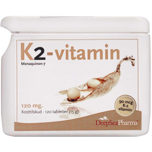 K2 Vitamin K-2 Vitamin tablet 90 mikg Kosttilskud 120 stk