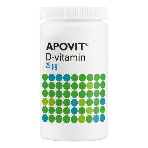 Apovit D3-vitamin 25 mikg Kosttilskud 300 stk