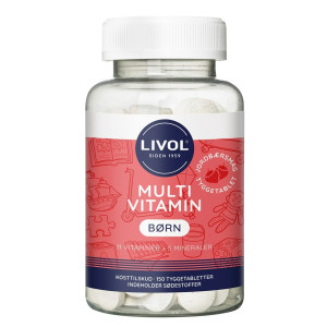 Livol Multi Vitamin Børn Jordbærsmag Kosttilskud 150 stk