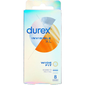 Durex Invisible XL Wide Fit Kondomer Medicinsk udstyr 8 stk