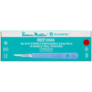 Sabre Skalpeltype D/15 steril Medicinsk udstyr 10 stk