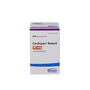 Orion Cardopax Retard 40 mg (Håndkøb, apoteksforbeholdt) 250 stk Depottabletter