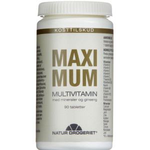 Natur Drogeriet Maximum Multivitamin Kosttilskud 90 stk