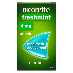 Nicorette Freshmint 4 mg 30 stk Medicinsk tyggegummi