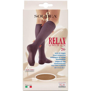 Solidea Knæ Relax Unisex 70 Camel XX-Large Medicinsk udstyr 1 par