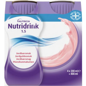 Nutridrink Jordbær 4 x 200 ml