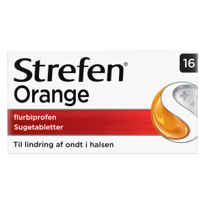 Strefen Orange 8,75 mg 16 stk Sugetabletter