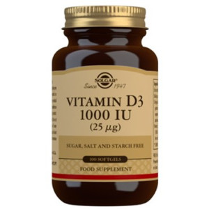 SOLGAR VITAMIN D3 25µG Kosttilskud 100 stk
