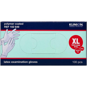 Klinion Protection Latexhandske Pudderfri X-Large Medicinsk udstyr 100 stk