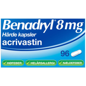 Benadryl 8 mg 96 stk Kapsler, hårde