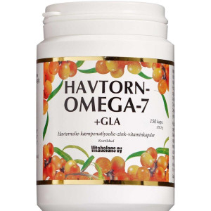Havtorn Omega-7 +GLA kapsler Kosttilskud 150 stk