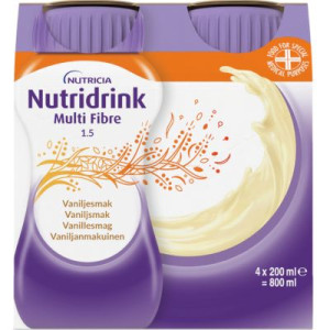 Nutridrink Multi Fibre Vanille 4 x 200 ml
