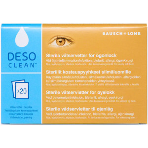 Desoclean Sterile Vådservietter Til Øjenlåg Medicinsk udstyr 20 stk