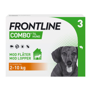 Frontline Combo Vet. hund 2-10 100 + 90 mg/ml 2,01 ml Spot-on, opløsning