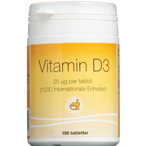 Apopro Vitamin D3 Tabletter Kosttilskud 180 stk