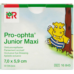 Pro-ophta Junior Maxi Skeleplaster til Børn 7,0x5,9 cm Medicinsk udstyr 50 stk