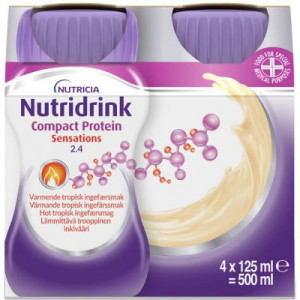 Nutridrink Compact Protein Sensations Hot Tropisk Ingefær 4 x 125 ml