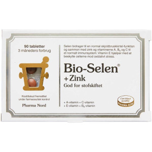 Pharma Nord Bio-Selen + Zink tabletter Kosttilskud 90 stk