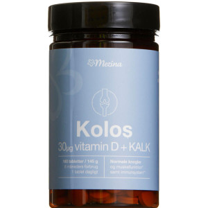 Mezina Kolos Vitamin D + Kalk Kosttilskud 180 stk